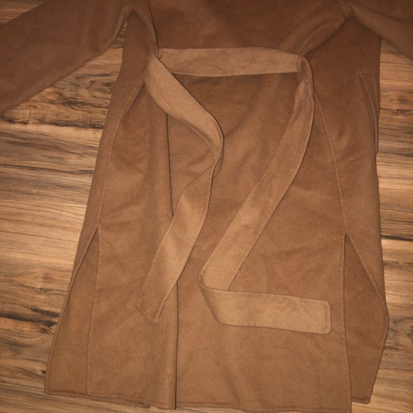 ZARA WRAP TIE WOOL COAT - Picture 9 of 16